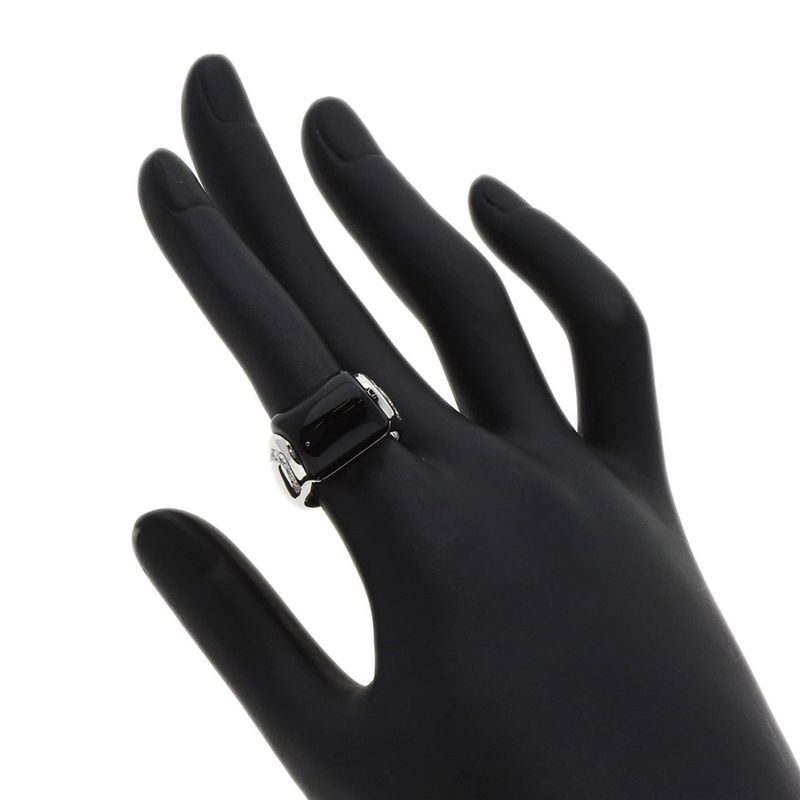 Bvlgari Muza Diamond Onyx Ring 18k White Gold