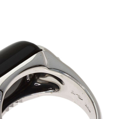 Bvlgari Muza Diamond Onyx Ring 18k White Gold
