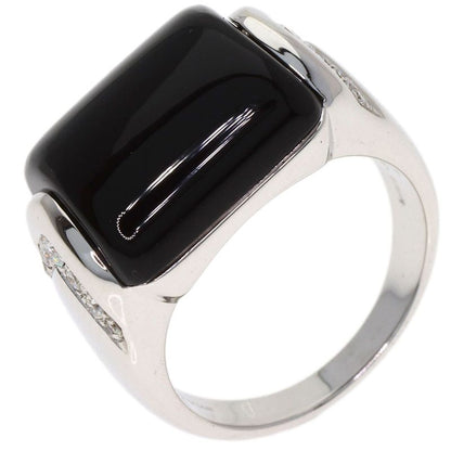 Bvlgari Muza Diamond Onyx Ring 18k White Gold