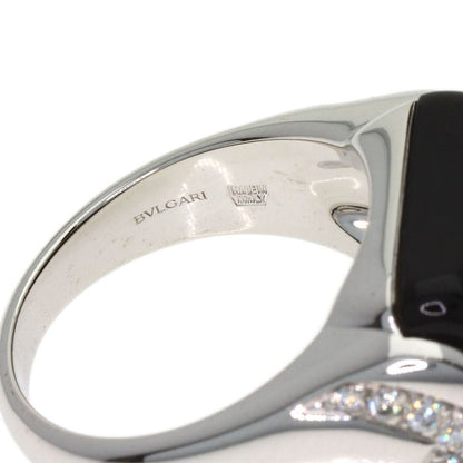 Bvlgari Muza Diamond Onyx Ring 18k White Gold