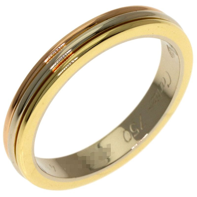 Cartier Three Color 48 Ring 18k Yellow Gold 18k White Pink