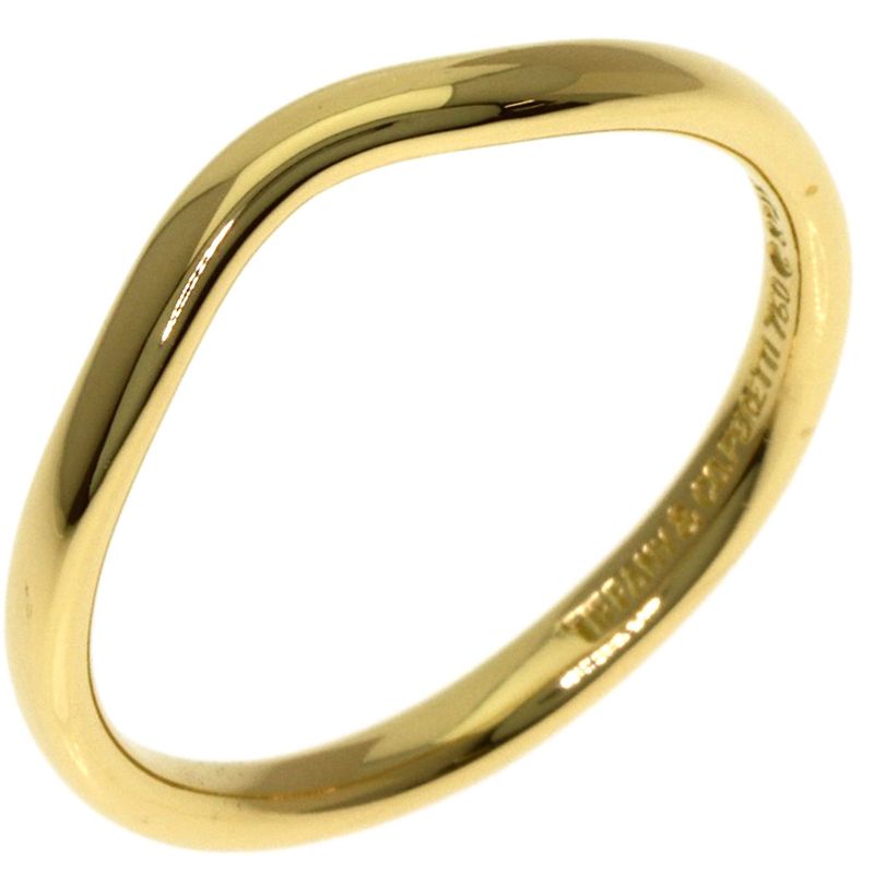 Tiffany & Co T Cube Band Ring 18k Yellow Gold
