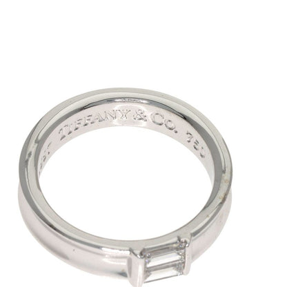 Tiffany & Co Stacking Band Diamond Ring 18k White Gold