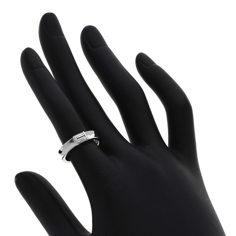 Tiffany & Co Stacking Band Diamond Ring 18k White Gold
