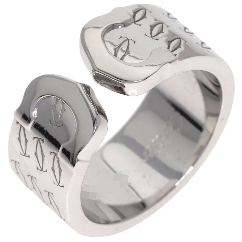 Cartier 2C Christmas Limited 50 Ring 18k White Gold