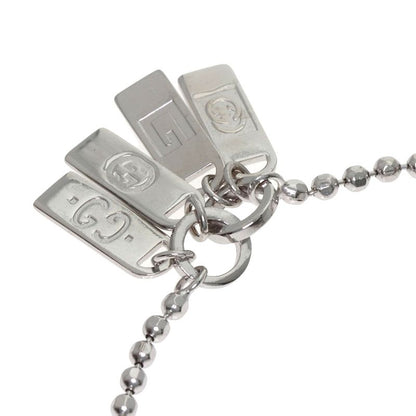 Gucci Logo Plate Bracelet 18k White Gold