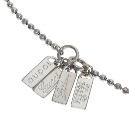 Gucci Logo Plate Bracelet 18k White Gold