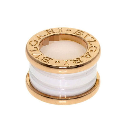 Bvlgari White Ceramic Pendant Top 18k Pink Gold