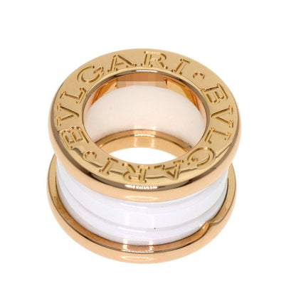 Bvlgari White Ceramic Pendant Top 18k Pink Gold