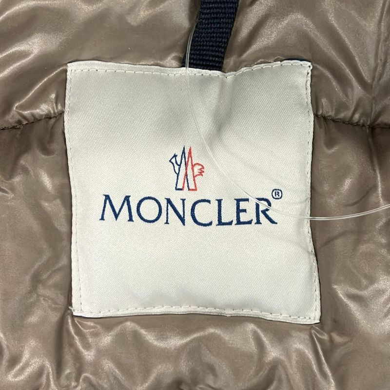 Moncler Down Coat 0 XS Givorse Beige Long Sleeve Zip Up Winter