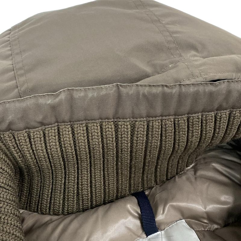 Moncler Down Coat 0 XS Givorse Beige Long Sleeve Zip Up Winter