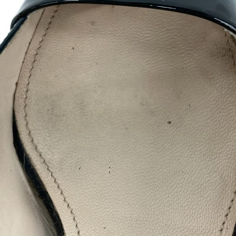 Prada Sandals 34 Dark Navy Black Leather