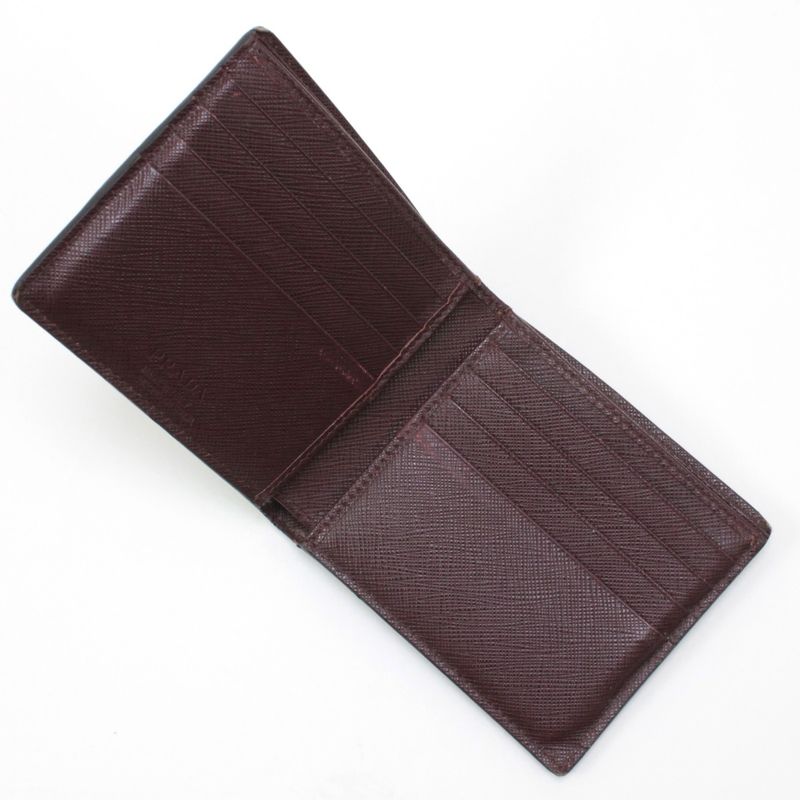 Prada Bifold Billfold Navy Wallet