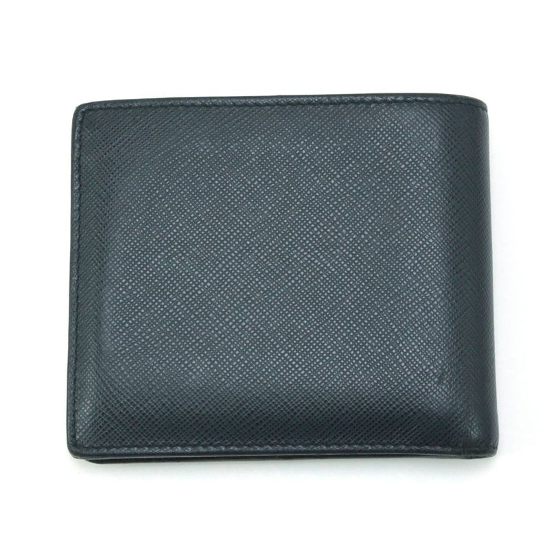 Prada Bifold Billfold Navy Wallet