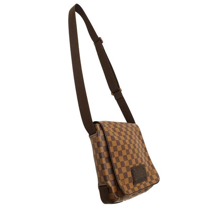 Louis Vuitton Shoulder Bag Damier Canvas Brooklyn PM Brown Crossbody Flap Type
