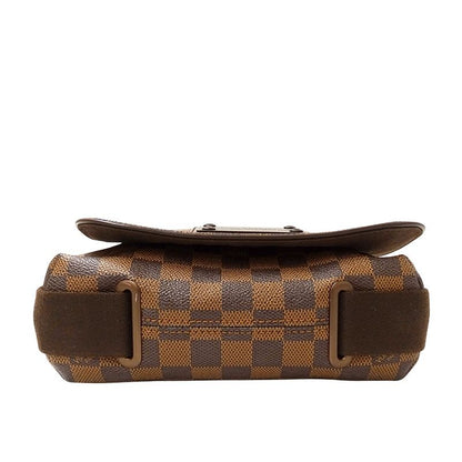 Louis Vuitton Shoulder Bag Damier Canvas Brooklyn PM Brown Crossbody Flap Type