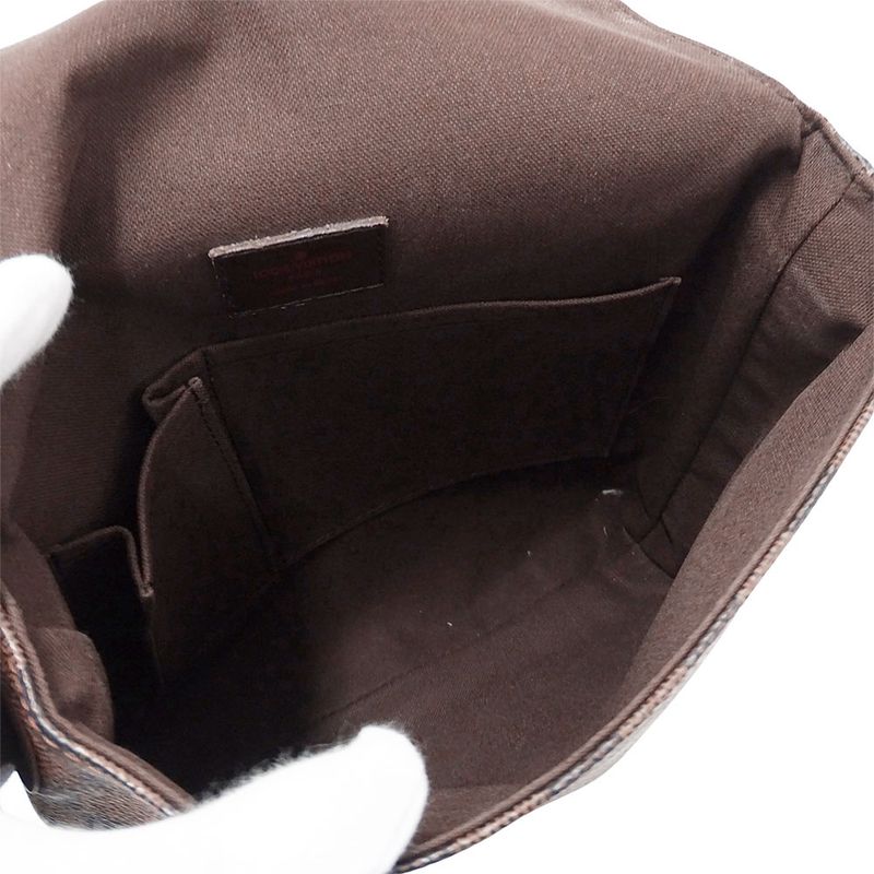 Louis Vuitton Shoulder Bag Damier Canvas Brooklyn PM Brown Crossbody Flap Type