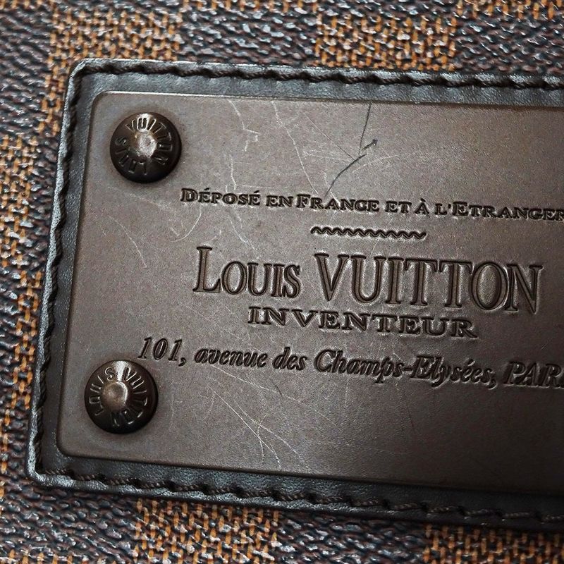 Louis Vuitton Shoulder Bag Damier Canvas Brooklyn PM Brown Crossbody Flap Type