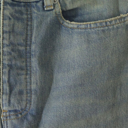 Balenciaga Distressed Straight Denim Pants Jeans Indigo