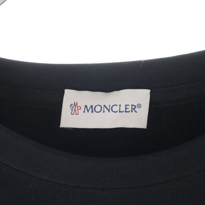 Moncler Logo Embroidery Crew Neck Pullover Sweatshirt Trainer Black Kids Sweater