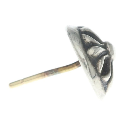 Chrome Hearts Stud Crsbll Cross Ball Earrings Silver