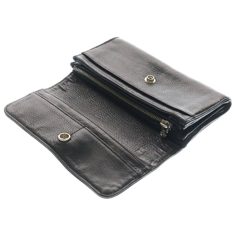Chrome Hearts Judy Cross Ball Button Leather Wallet Black
