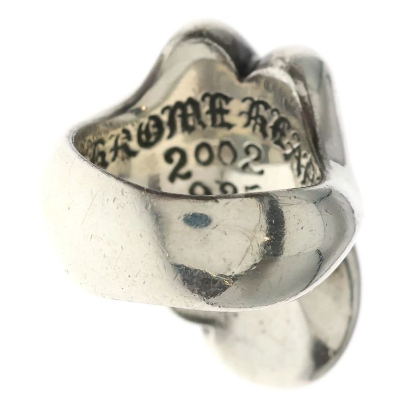 Chrome Hearts Lip Tongue Lg Lip and Tan Large Ring Silver
