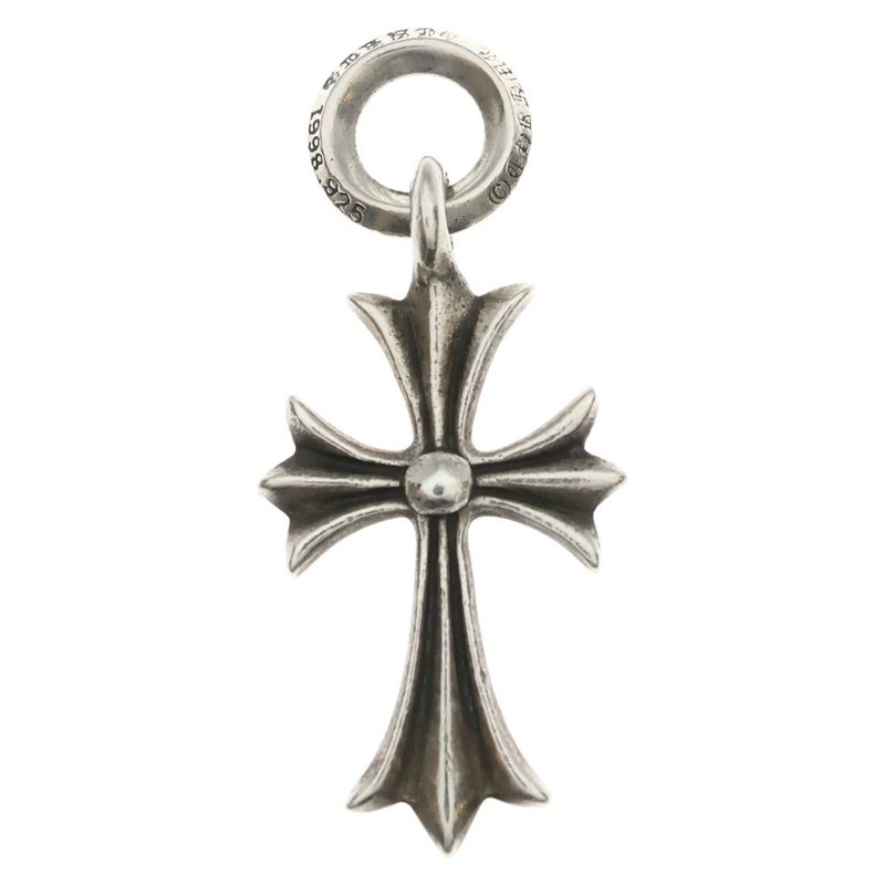 Chrome Hearts Tiny CH Cross Charm Necklace Top Silver