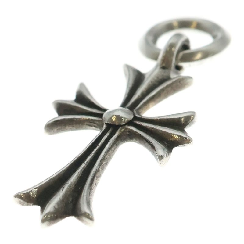Chrome Hearts Tiny CH Cross Charm Necklace Top Silver