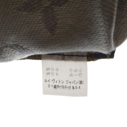 Louis Vuitton Shawl Monogram Fringe Scarf Silk Wool Light Gray