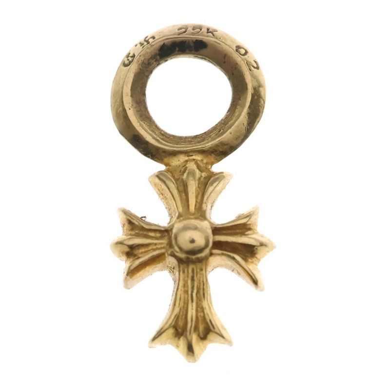 Chrome Hearts 22k Stack CH Cross Charm Gold Keychain