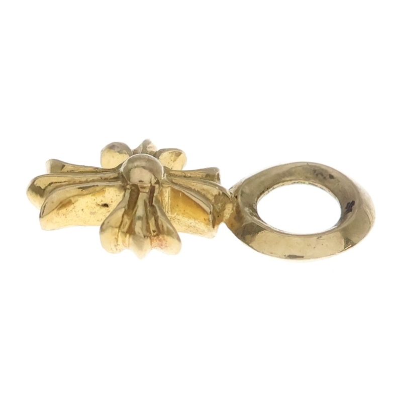Chrome Hearts 22k Stack CH Cross Charm Gold Keychain