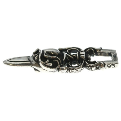 Chrome Hearts Dagger Heart Pendant Top Silver