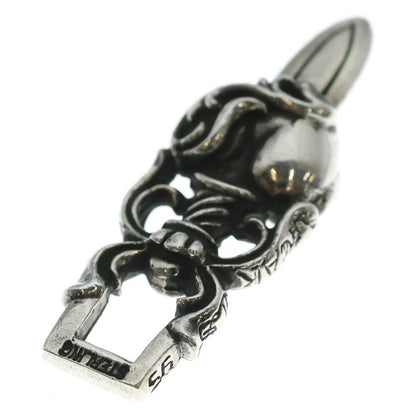 Chrome Hearts Dagger Heart Pendant Top Silver