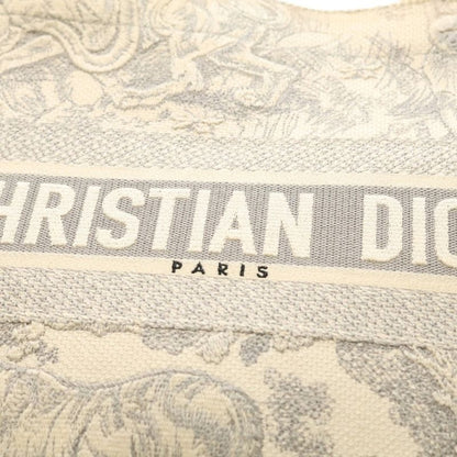 Dior Book Tote Toile de Jouy Animal All Over Pattern Jacquard White Gray