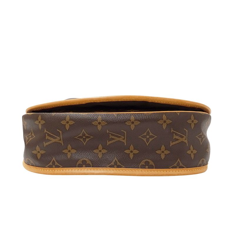Louis Vuitton Shoulder Bag Monogram Canvas Menilmontan PM Brown Crossbody Flap