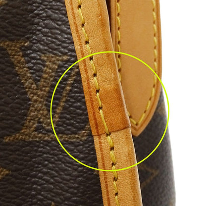 Louis Vuitton Shoulder Bag Monogram Canvas Menilmontan PM Brown Crossbody Flap