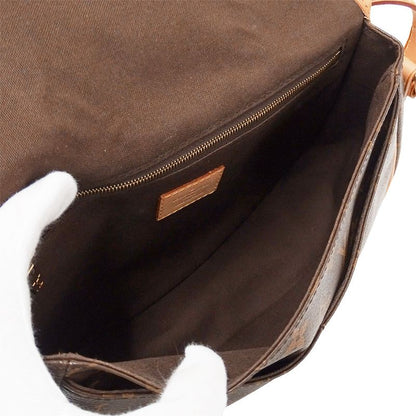 Louis Vuitton Shoulder Bag Monogram Canvas Menilmontan PM Brown Crossbody Flap