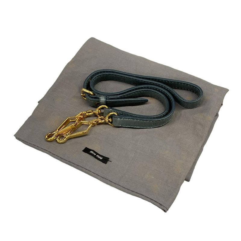 Miu Miu Tote Gray Navy Multi Leather