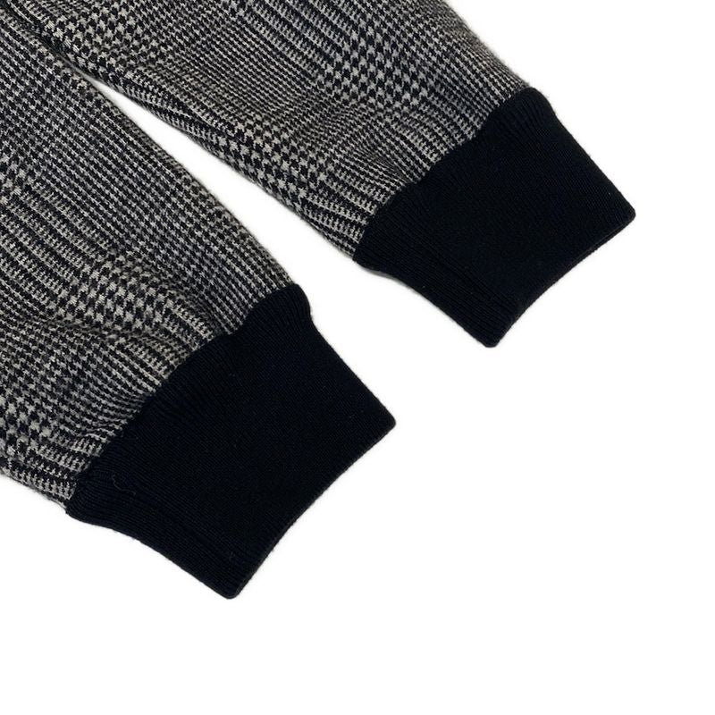 Louis Vuitton Dress M Cqr Black Gray Long Sleeve Knee Length Houndstooth