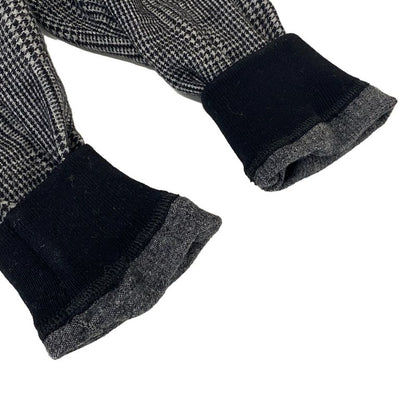 Louis Vuitton Dress M Cqr Black Gray Long Sleeve Knee Length Houndstooth