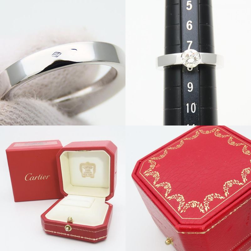 Cartier Ring Date with 48 18k White Gold Diamond