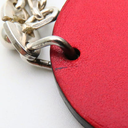 Hermes Bag Charm Ladybug Leather Red Black