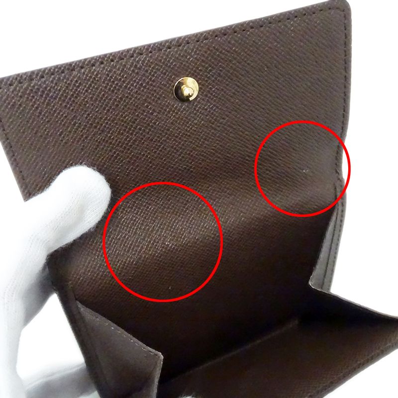 Louis Vuitton Wallet Damier Bifold Portefeuille Elise Brown