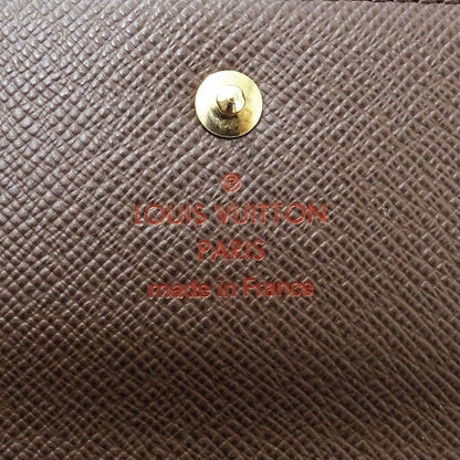 Louis Vuitton Wallet Damier Bifold Portefeuille Elise Brown