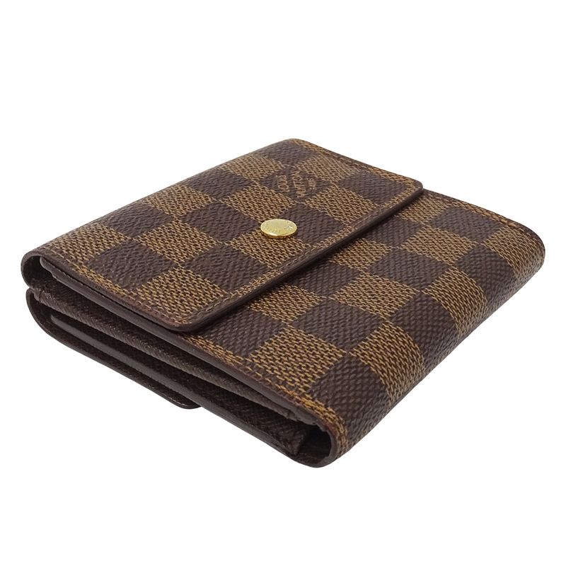 Louis Vuitton Wallet Damier Bifold Portefeuille Elise Brown