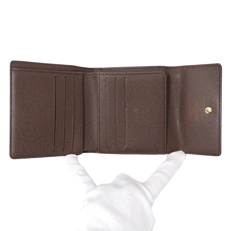 Louis Vuitton Wallet Damier Bifold Portefeuille Elise Brown