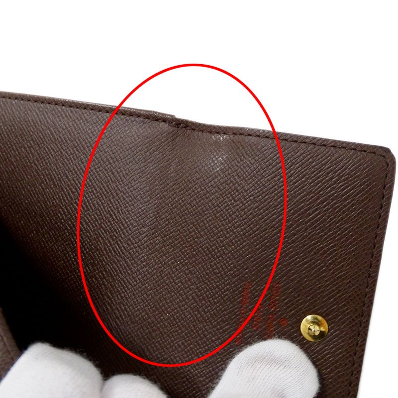 Louis Vuitton Wallet Damier Bifold Portefeuille Elise Brown