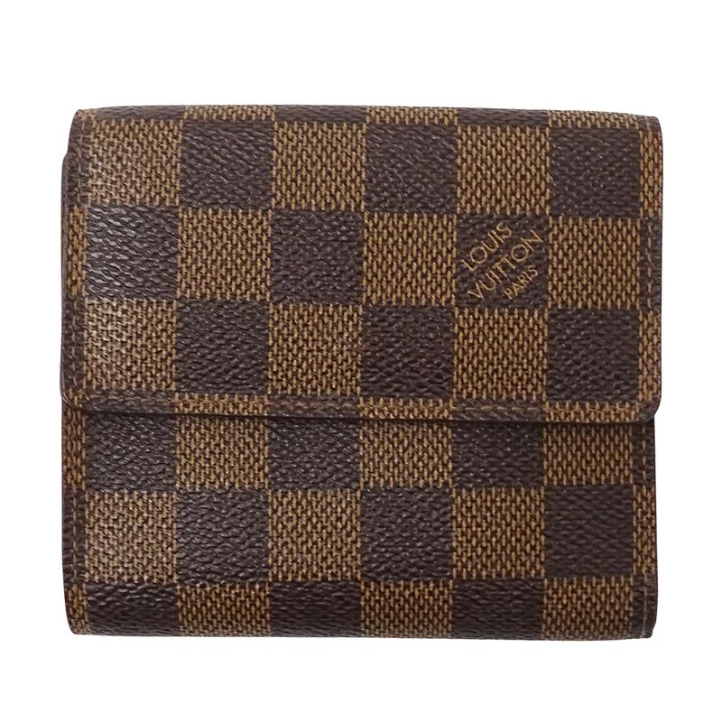 Louis Vuitton Wallet Damier Bifold Portefeuille Elise Brown