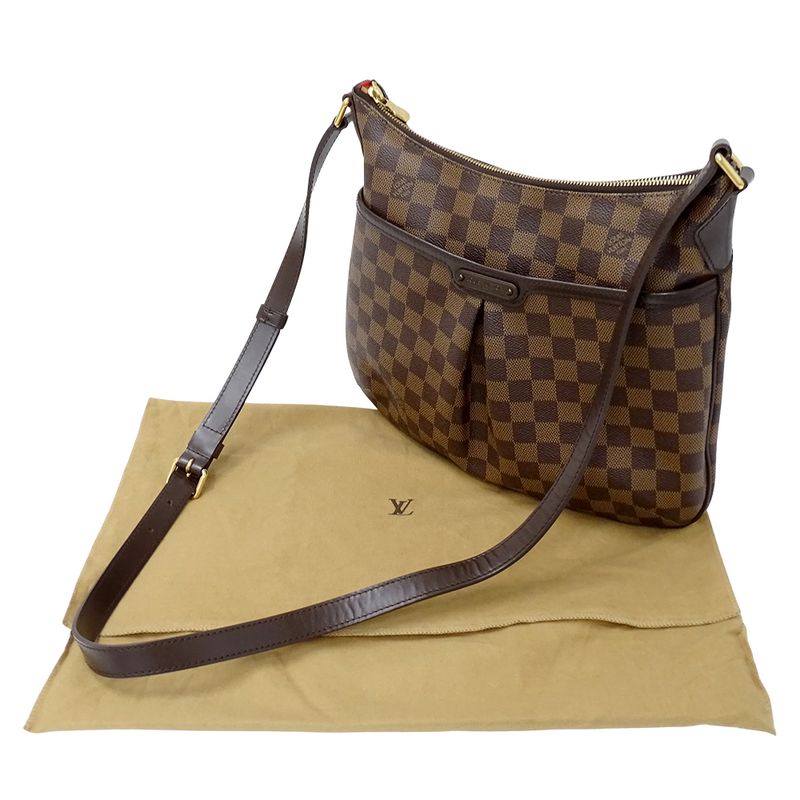 Louis Vuitton Damier Shoulder Bag Blue Bloomsbury PM Brown